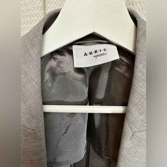Akris punto size 10 women’s dress coat. Gray wool/elastane - Picture 2 of 7